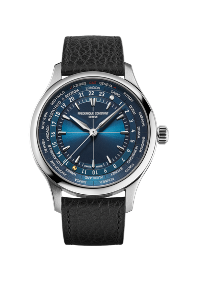 Orologio Frederique Constant Uomo Manufacture Classic Worldtimer in Acciaio FC-718N4H6 - FC-718N4H6
